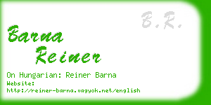 barna reiner business card